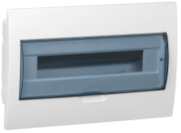 Щит распределительный встраиваемый ЩРВ-П-18 IP41 пластик белый прозрачная дверь IEK