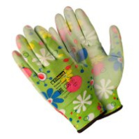 Перчатки "Для садовых работ" из полиэстера с полиуретановым покрыт., микс цветов №1,размер М Fiberon