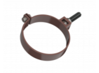 Хомут трубы ТЕХНОНИКОЛЬ коричневый универсальный L=140мм (металлич) водосток ПВХ