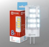 Лампа светодиодная LED-JC-VC 8Вт 230В G4 4000К 570Лм IN HOME