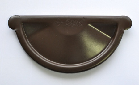 Заглушка желоба ф125мм коричневый (RAL8017) ВЕГАСТОК