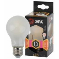 Лампа светодиодная F-LED A60-13W-827-E27 frost (филамент, груша мат., 13Вт, тепл, Е27) ЭРА