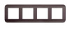 Рамка 4-м LUXAR Deco шоколад рифленая горизонт.10.904.06