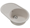 Мойка ML-GM16 овальная с крылом, белая (331) 730 460 180 мм MIXLINE