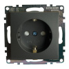 Розетка 1-м. СП STEKKER Катрин мех. 16А с з с защитной шторкой  графит GLS16-7110-06