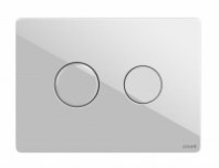 Кнопка для инсталляции ACCENTO CIRCLE,пневматическая,стекло,белая глянцевая для АКВА 50 CERSANIT