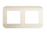 Рамка 2-м LUXAR Deco белая рифленая горизонт.10.902.01