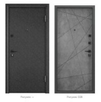 Дверь стальная "ТОРЭКС" DELTA PRO MP 860*2050 R (Черный шёлк,ПВХ Бетон тёмно-серый D26)